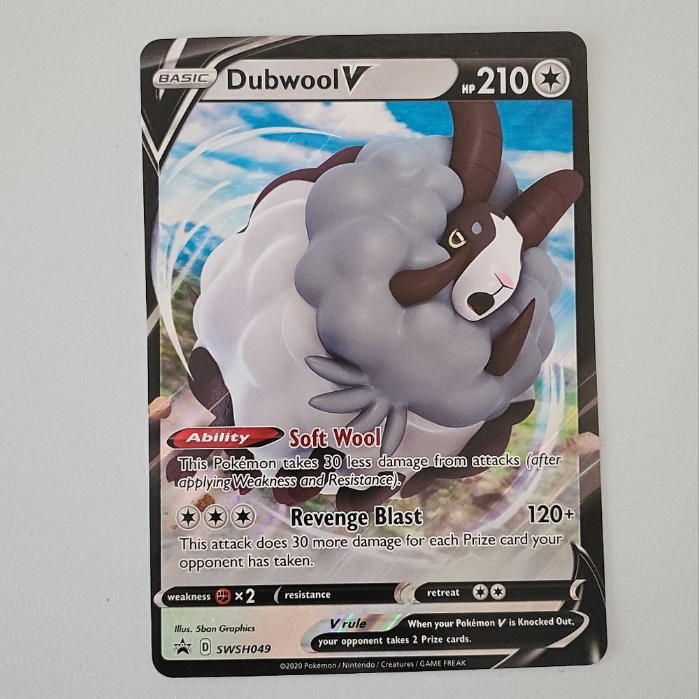 Pokémon TCG Dubwool V Jumbo Card